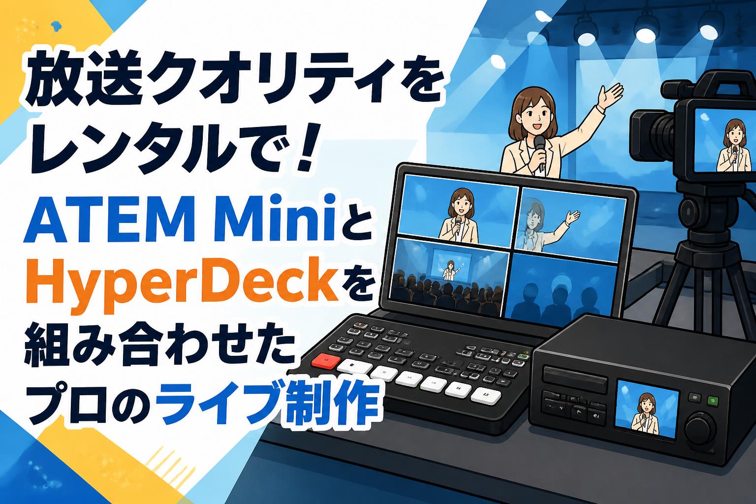 放送クオリティをレンタルで！ATEM MiniとHyperDeckを組み合わせたプロのライブ制作