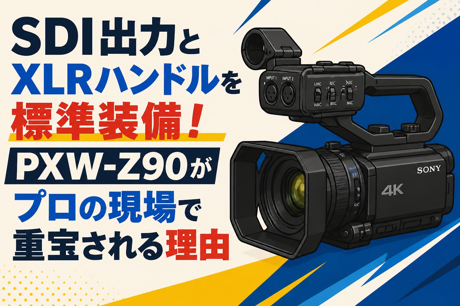 SDI出力とXLRハンドルを標準装備！PXW-Z90がプロの現場で重宝される理由