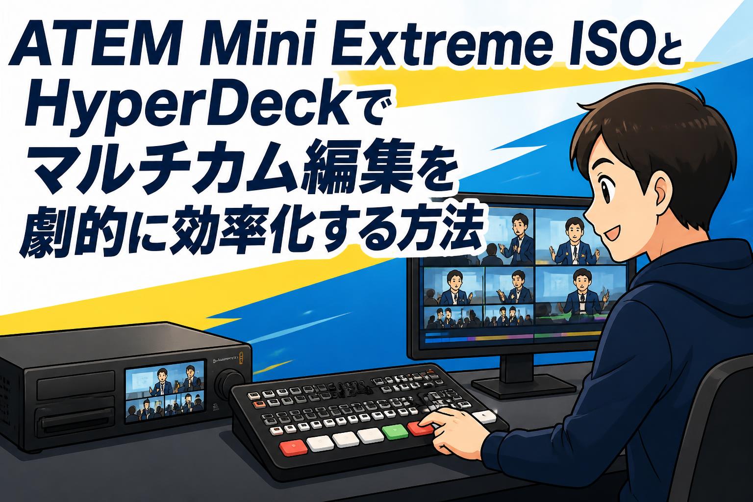 ATEM Mini Extreme ISOとHyperDeckでマルチカム編集を劇的に効率化する方法