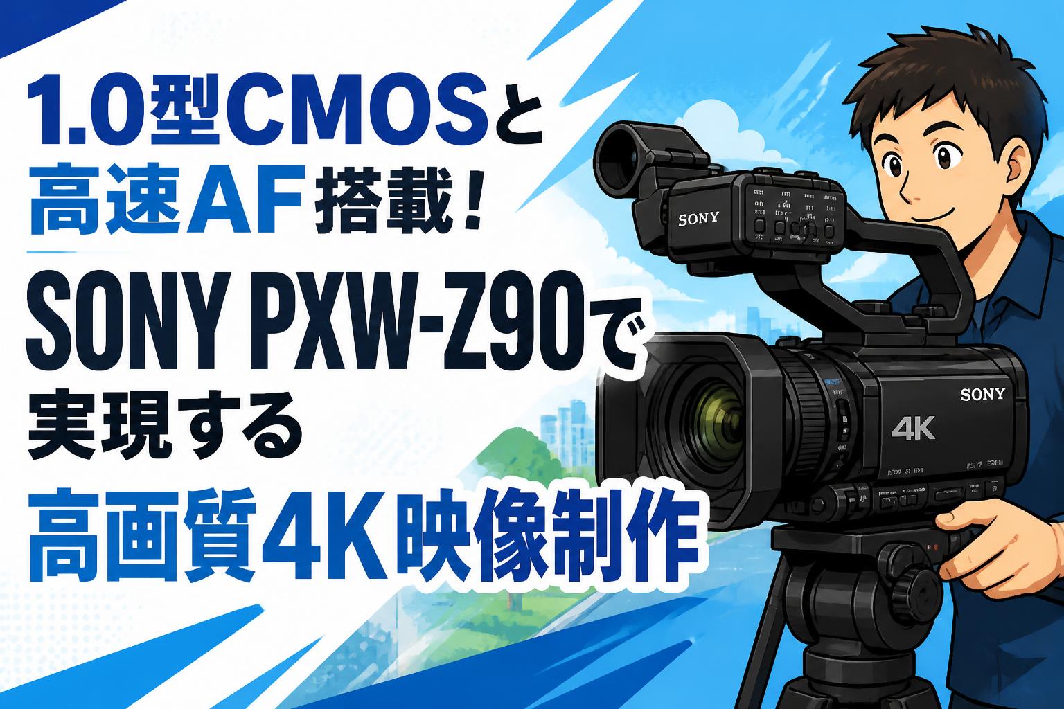 1.0型CMOSと高速AF搭載！SONY PXW-Z90で実現する高画質4K映像制作