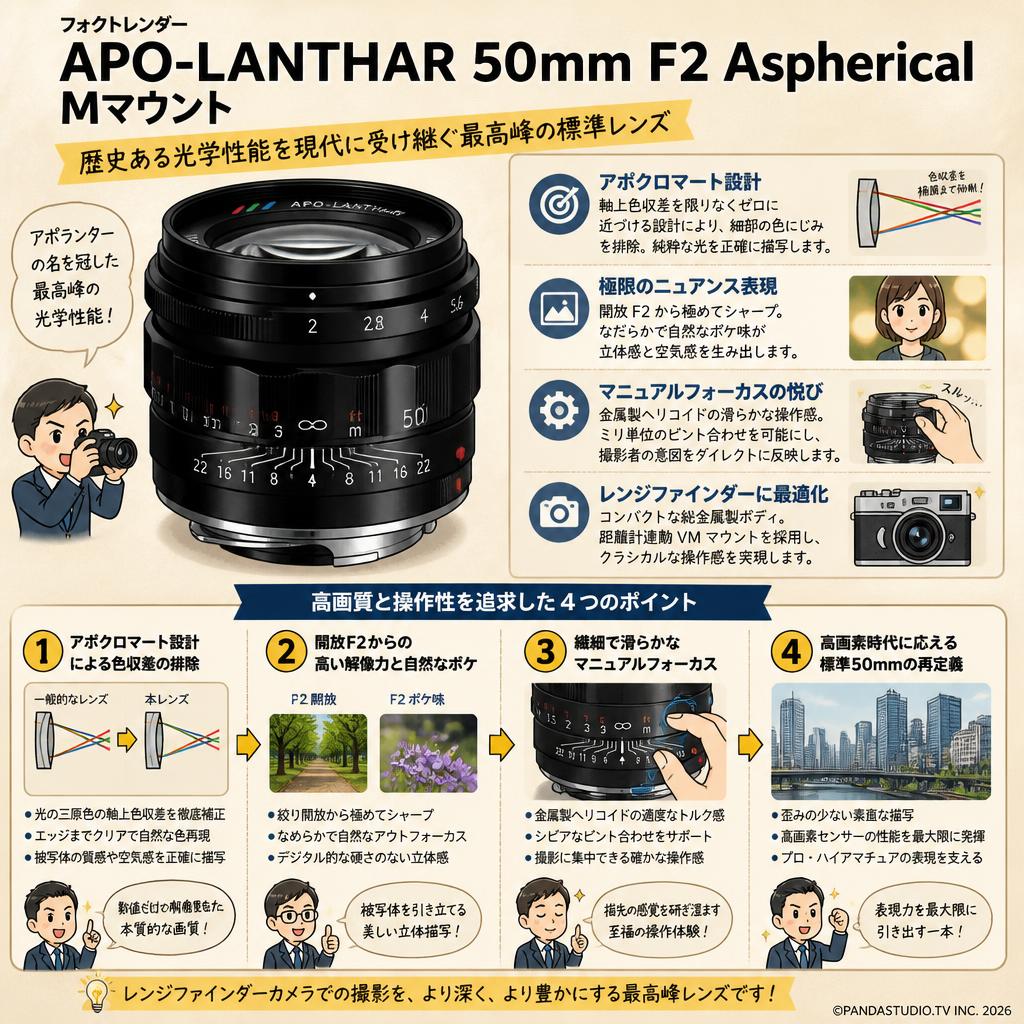 フォクトレンダー APO-LANTHAR 50mm F2 Aspherical  Mマウント 概要