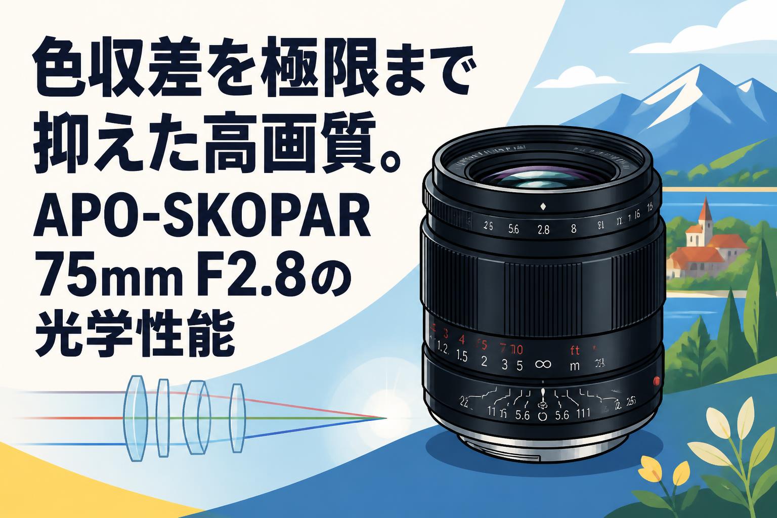 色収差を極限まで抑えた高画質。APO-SKOPAR 75mm F2.8の光学性能