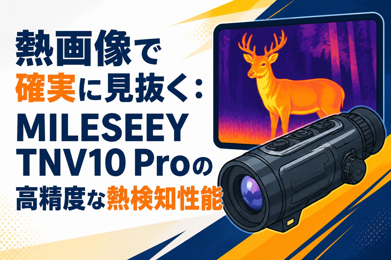 熱画像で確実に見抜く：MILESEEY TNV10 Proの高精度な熱検知性能