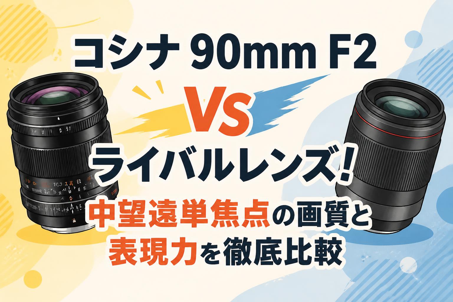 コシナ 90mm F2 vs ライバルレンズ！中望遠単焦点の画質と表現力を徹底比較