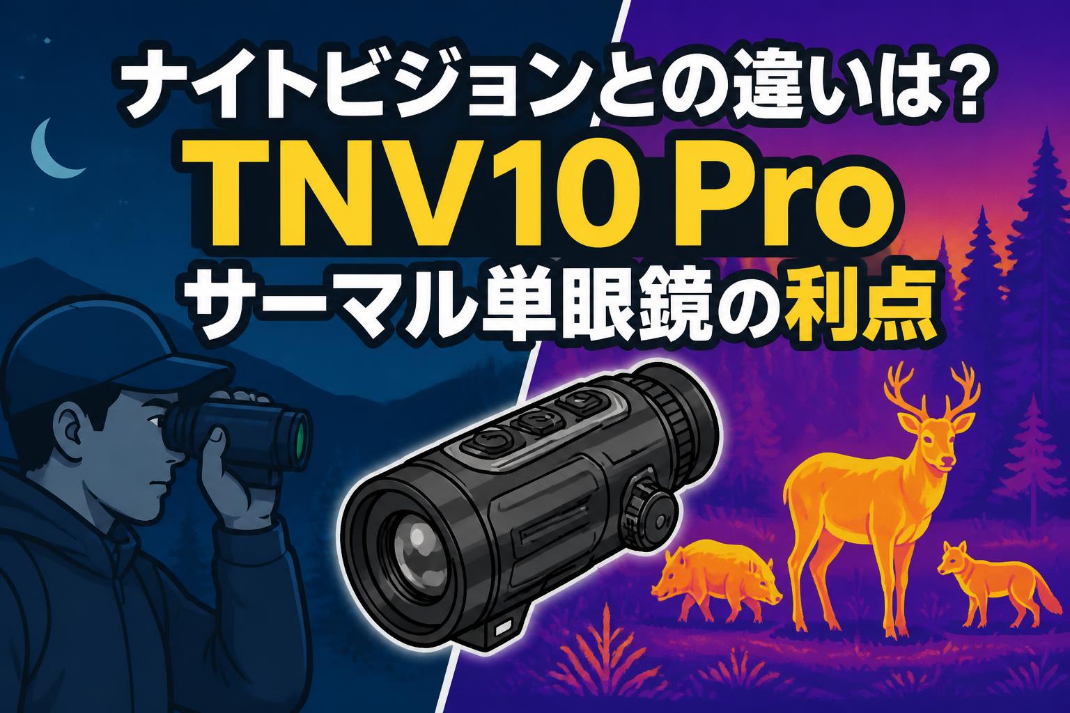 ナイトビジョンとの違いは？TNV10 Proサーマル単眼鏡の利点