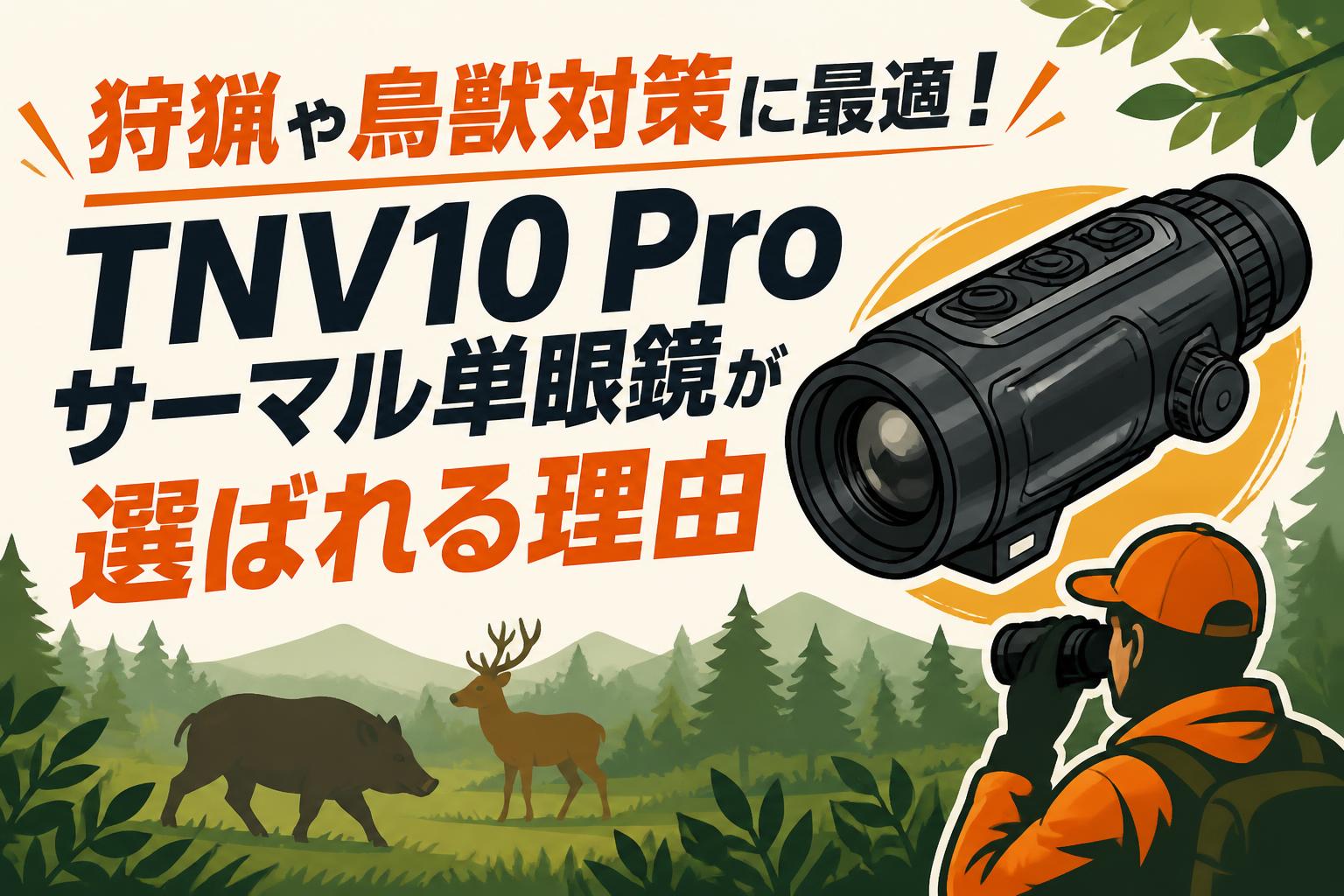 狩猟や鳥獣対策に最適！TNV10 Proサーマル単眼鏡が選ばれる理由