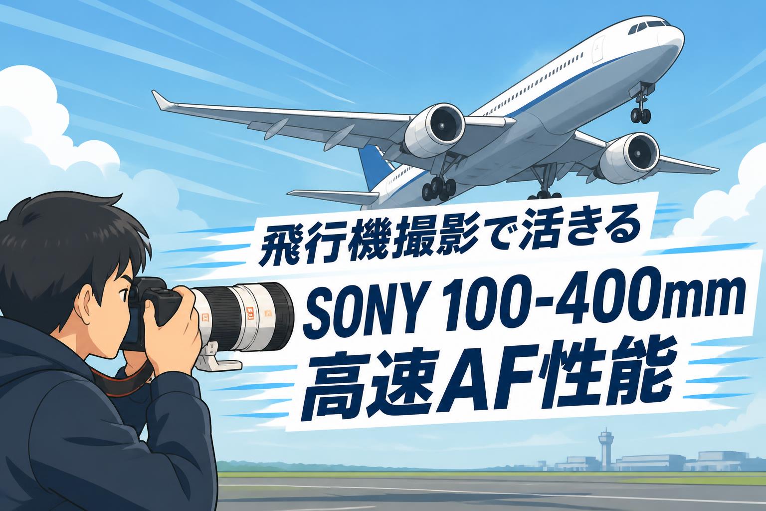 飛行機撮影で活きるSONY 100-400mm高速AF性能