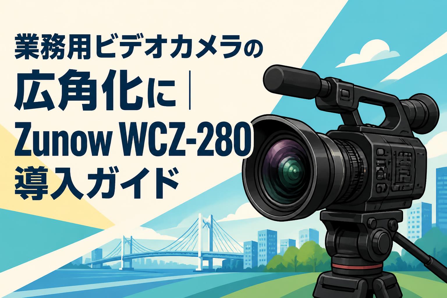 業務用ビデオカメラの広角化に｜Zunow WCZ-280導入ガイド