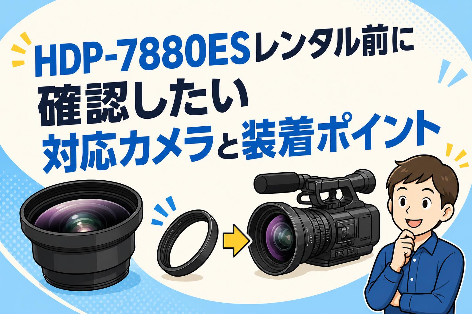 HDP-7880ESレンタル前に確認したい対応カメラと装着ポイント