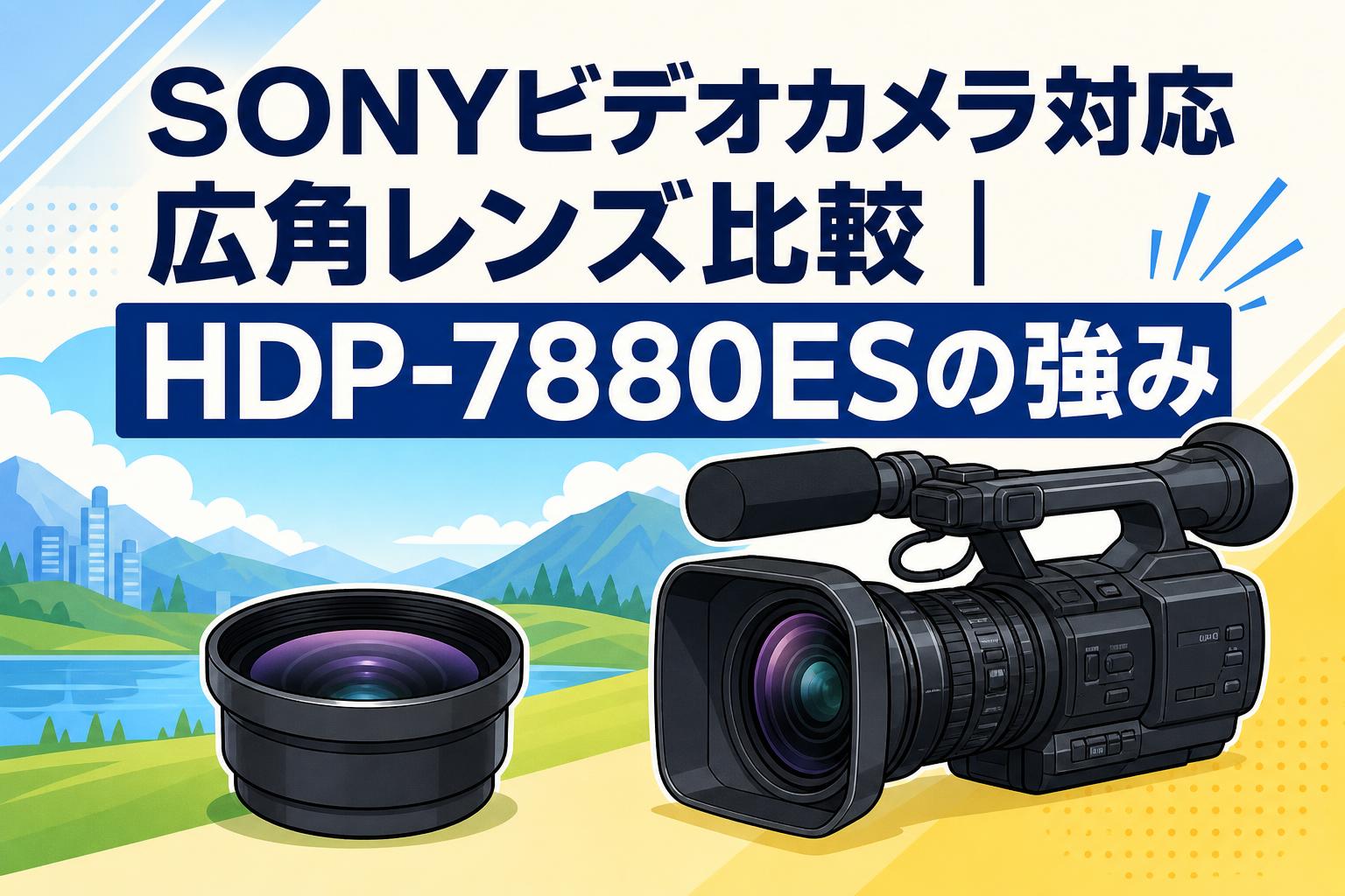 SONYビデオカメラ対応広角レンズ比較｜HDP-7880ESの強み