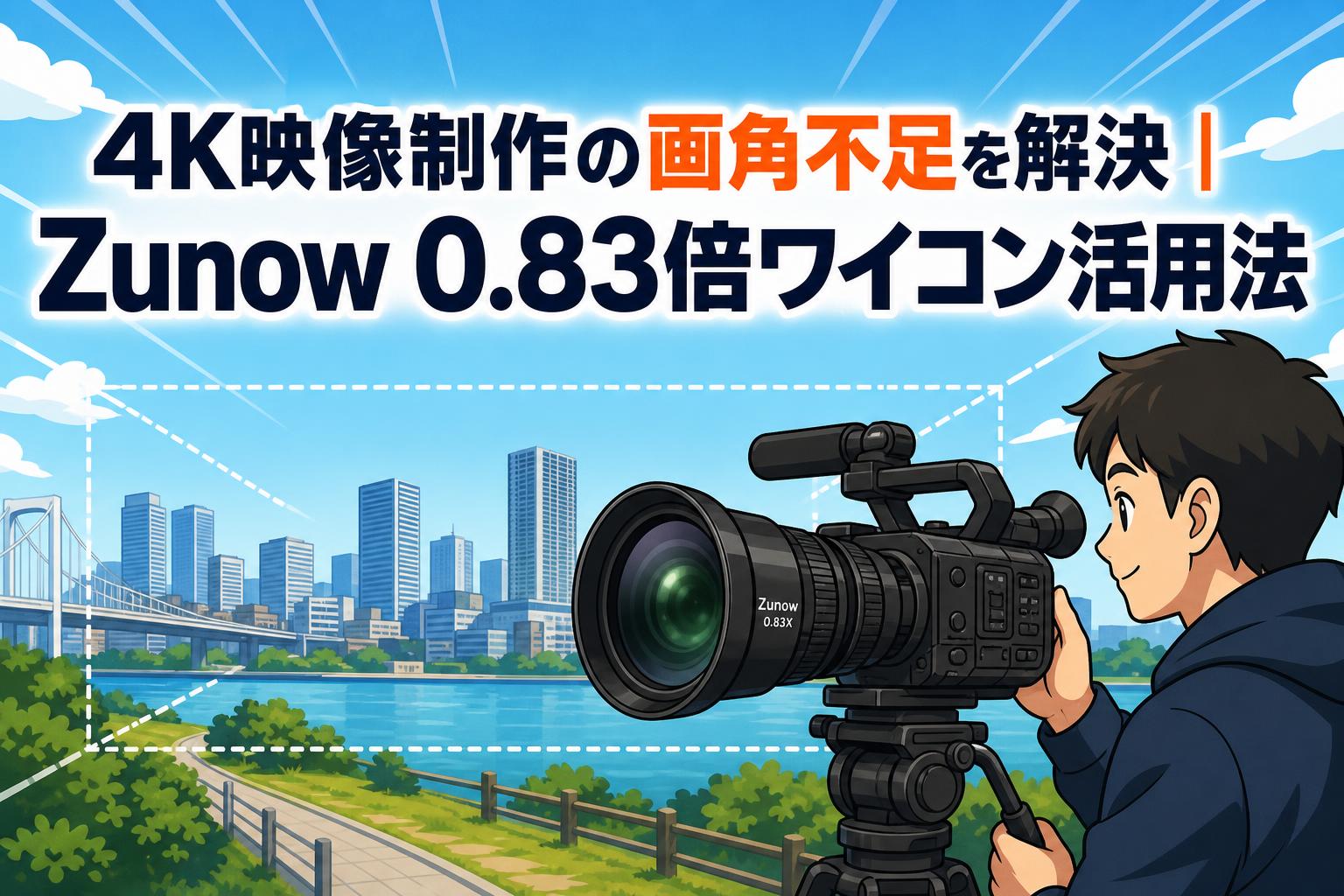 4K映像制作の画角不足を解決｜Zunow 0.83倍ワイコン活用法