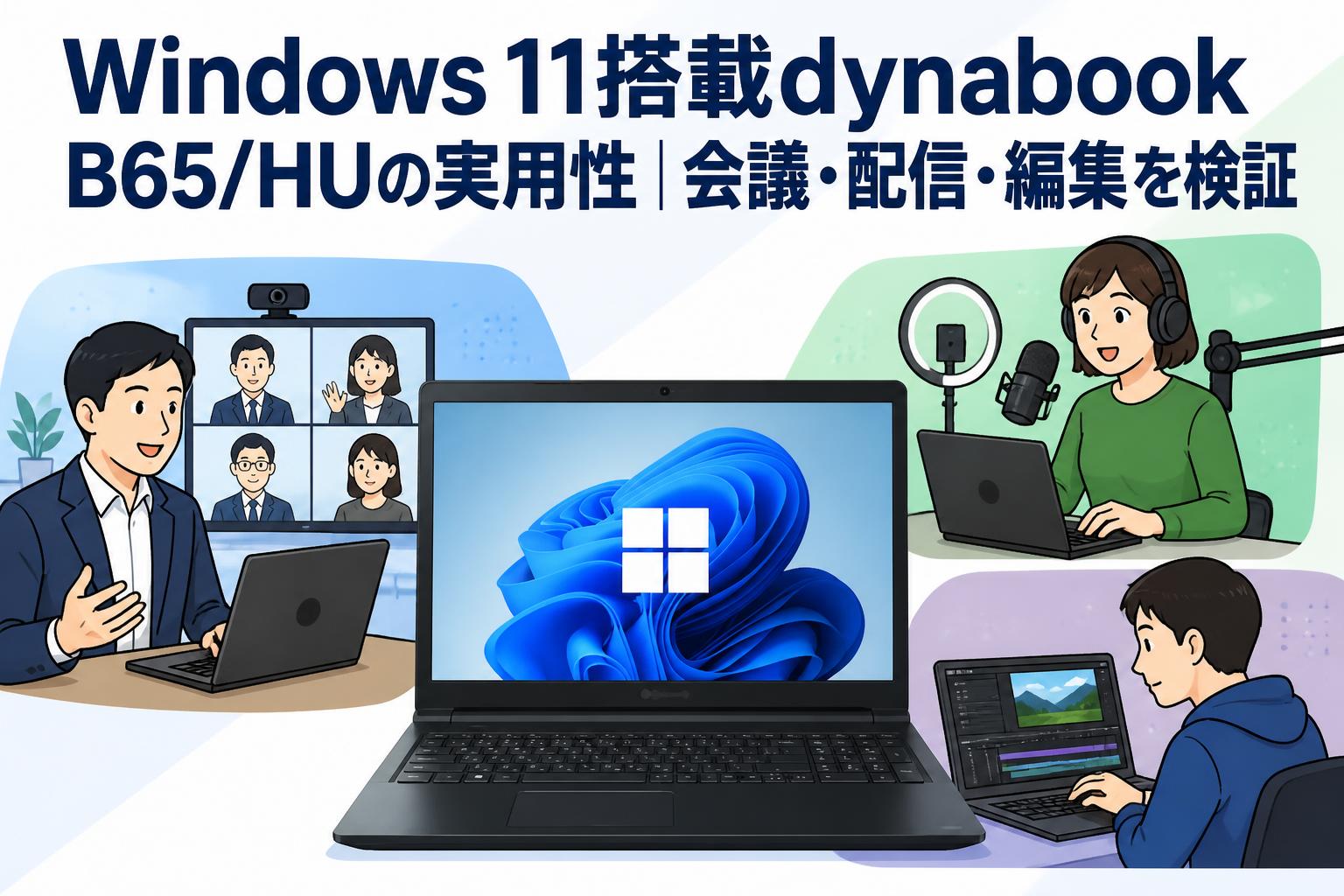 Windows 11搭載dynabook B65/HUの実用性｜会議・配信・編集を検証