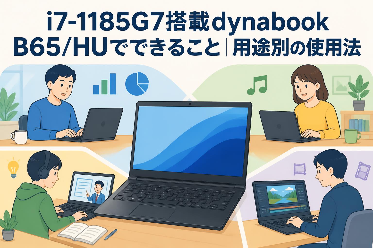 i7-1185G7搭載dynabook B65/HUでできること｜用途別の使用法