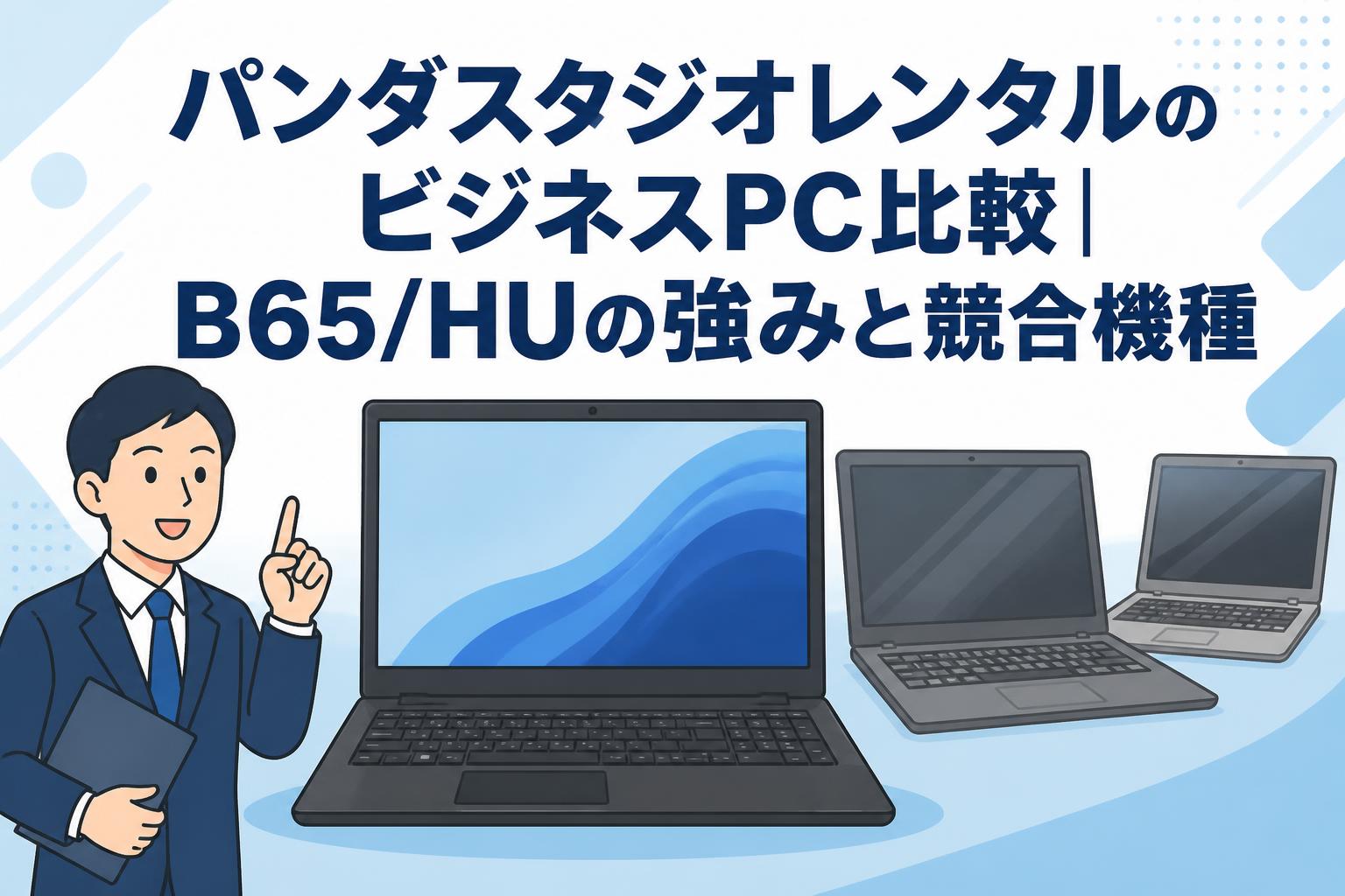 パンダスタジオレンタルのビジネスPC比較｜B65/HUの強みと競合機種