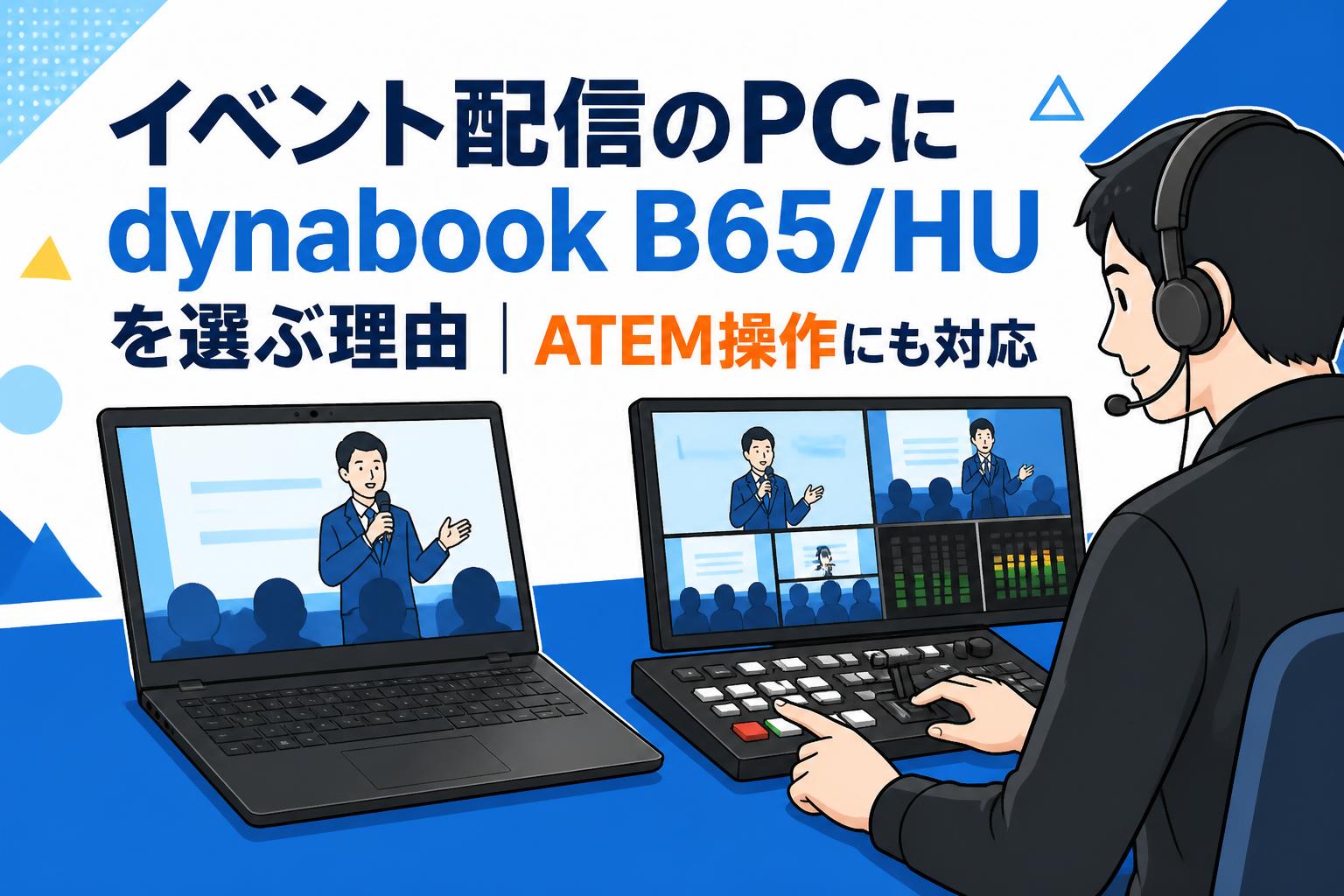 イベント配信のPCにdynabook B65/HUを選ぶ理由｜ATEM操作にも対応