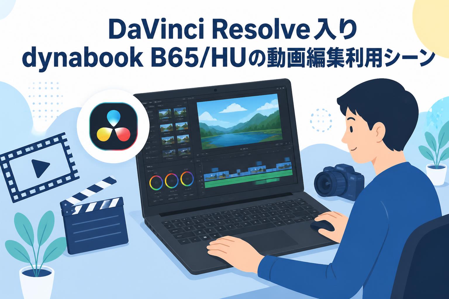 DaVinci Resolve入りdynabook B65/HUの動画編集利用シーン