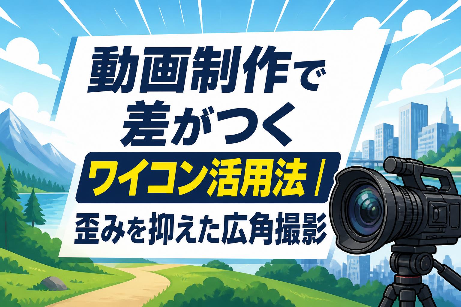 動画制作で差がつくワイコン活用法｜歪みを抑えた広角撮影