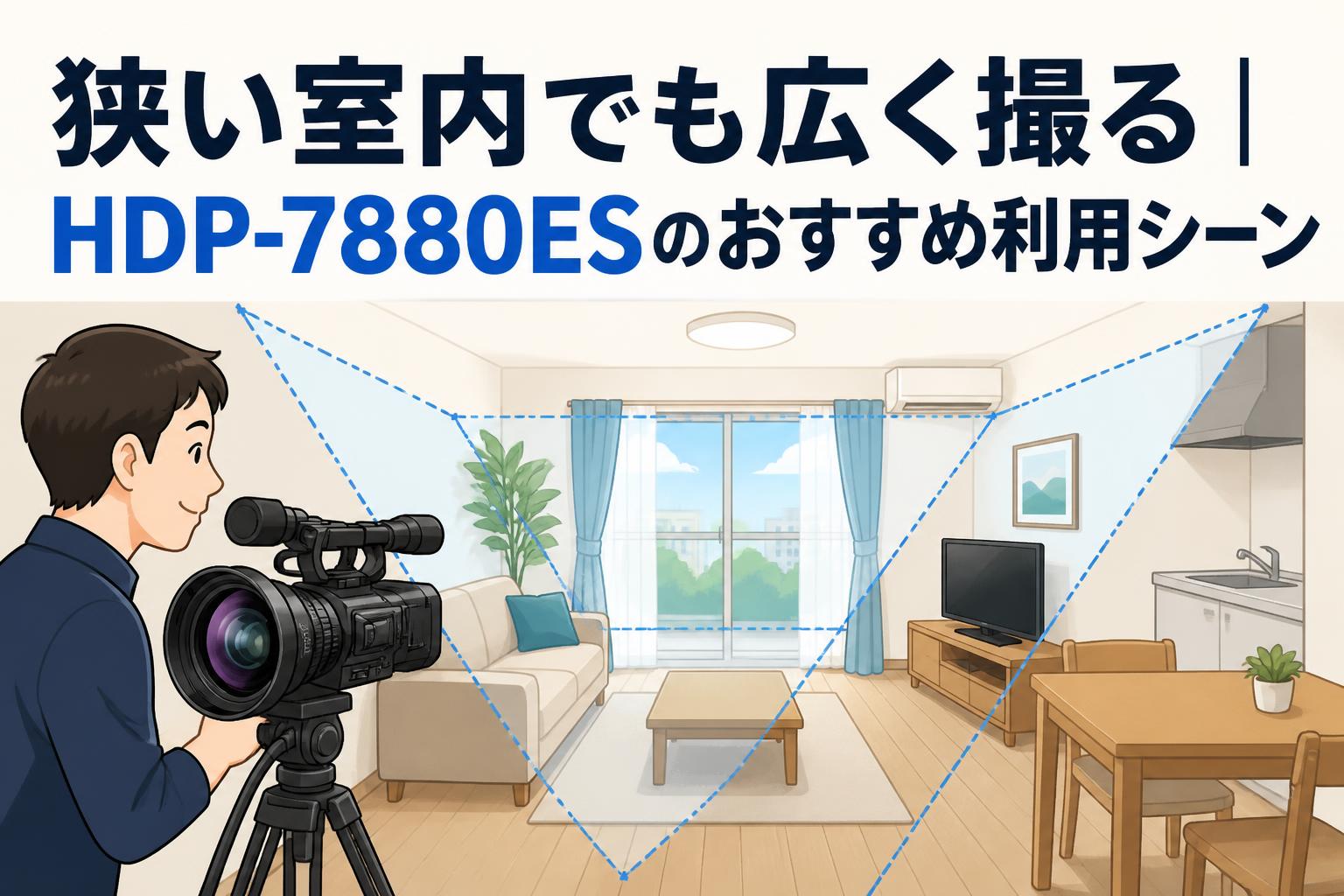 狭い室内でも広く撮る｜HDP-7880ESのおすすめ利用シーン