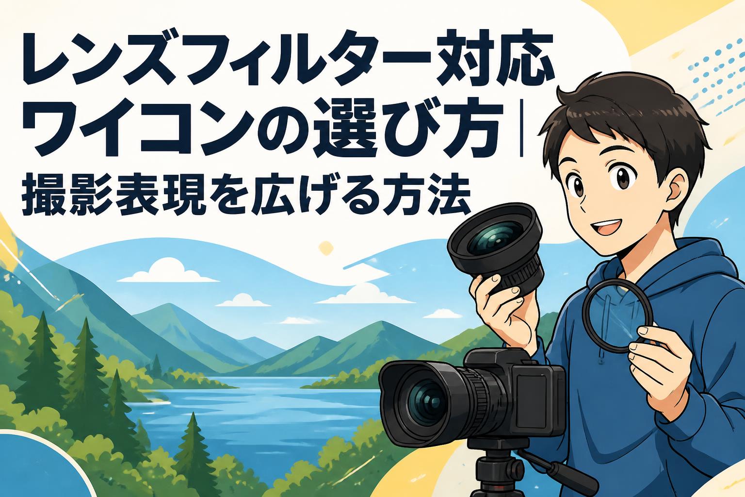 レンズフィルター対応ワイコンの選び方｜撮影表現を広げる方法