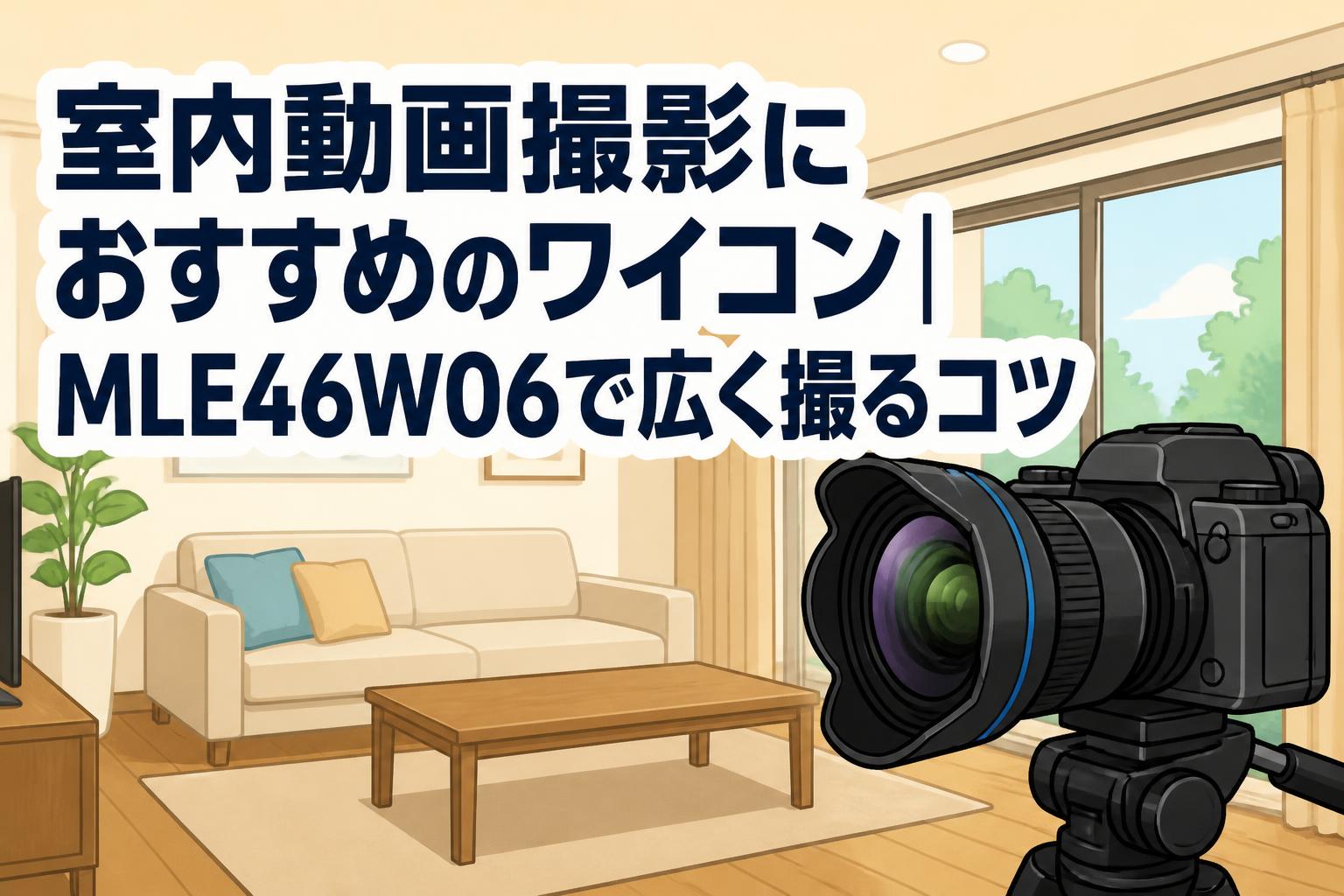 室内動画撮影におすすめのワイコン｜MLE46W06で広く撮るコツ