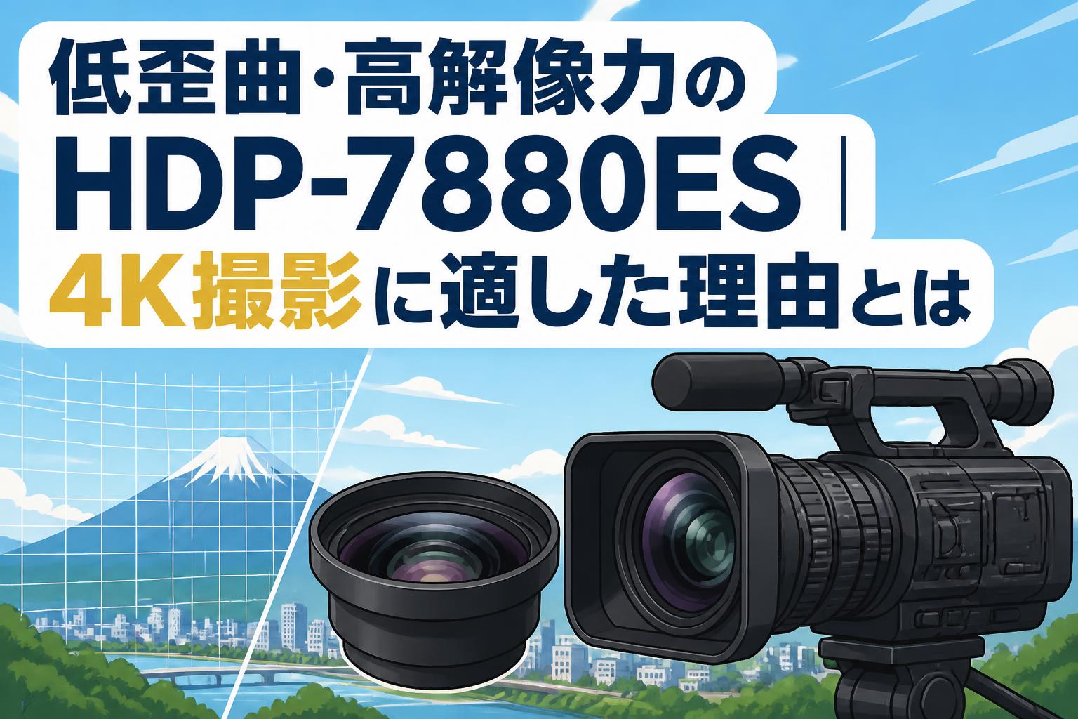 低歪曲・高解像力のHDP-7880ES｜4K撮影に適した理由とは