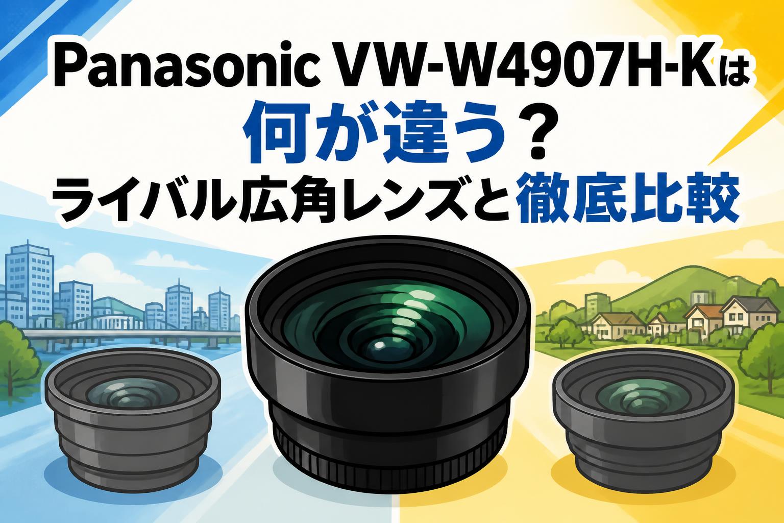 Panasonic VW-W4907H-Kは何が違う？ライバル広角レンズと徹底比較