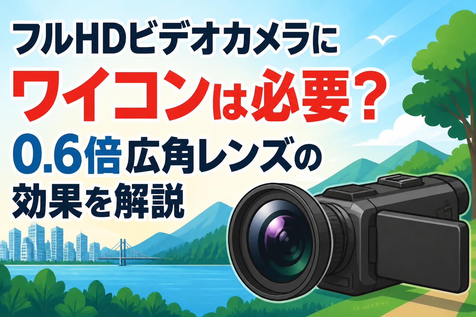フルHDビデオカメラにワイコンは必要？0.6倍広角レンズの効果を解説
