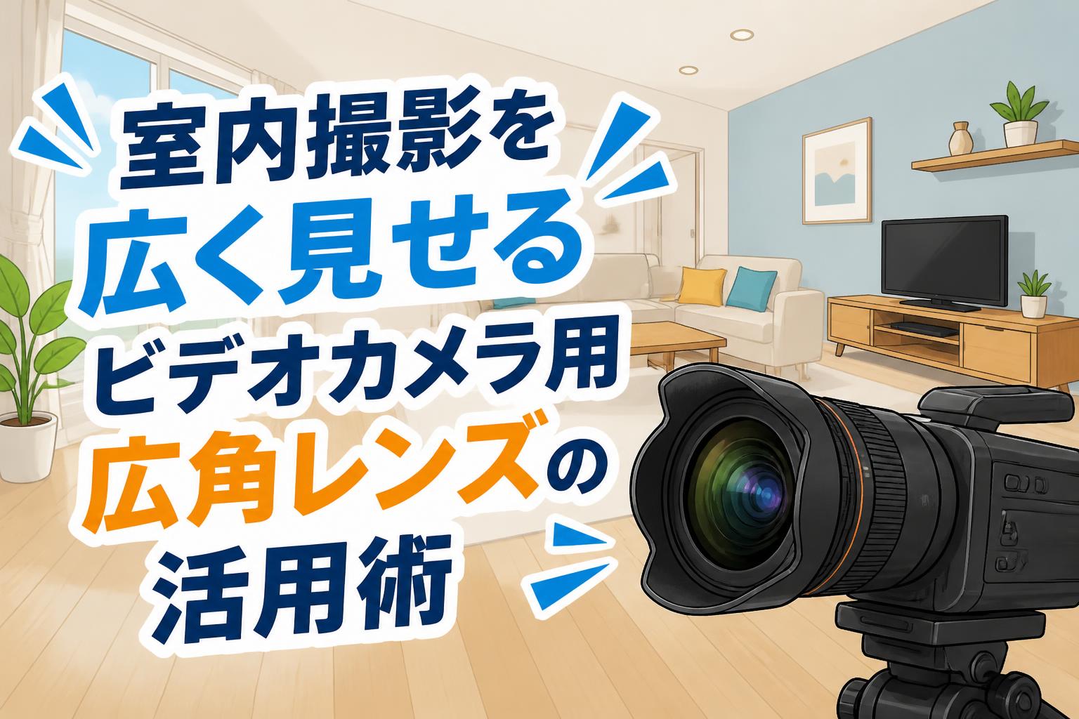 室内撮影を広く見せるビデオカメラ用広角レンズの活用術