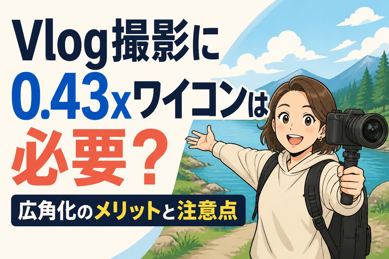 Vlog撮影に0.43xワイコンは必要？広角化のメリットと注意点