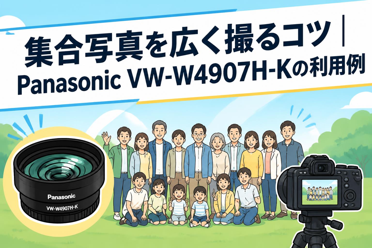 集合写真を広く撮るコツ｜Panasonic VW-W4907H-Kの利用例