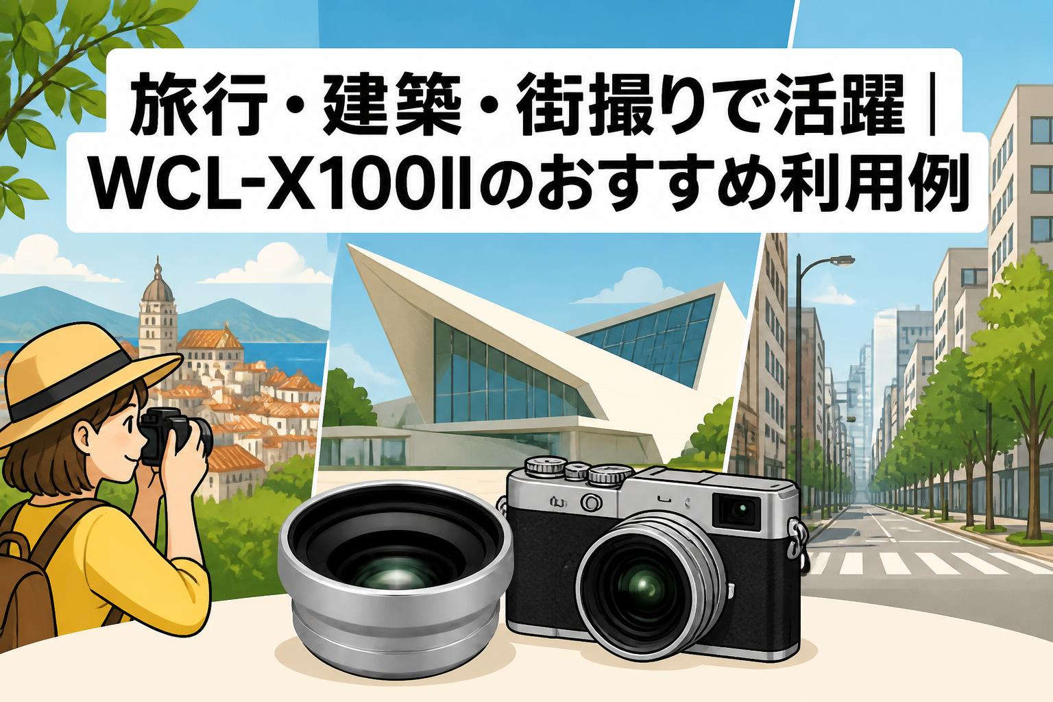 旅行・建築・街撮りで活躍｜WCL-X100IIのおすすめ利用例