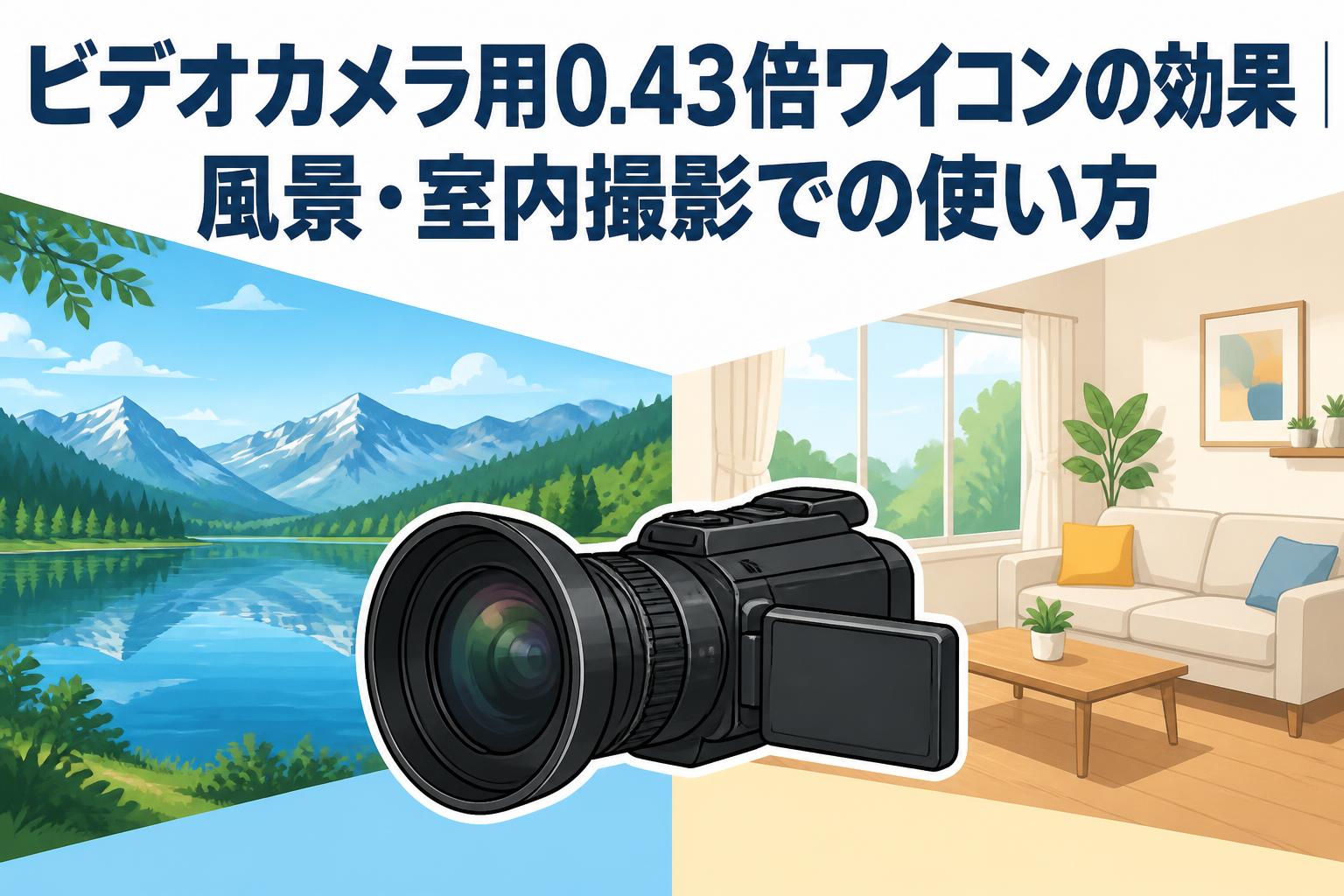 ビデオカメラ用0.43倍ワイコンの効果｜風景・室内撮影での使い方