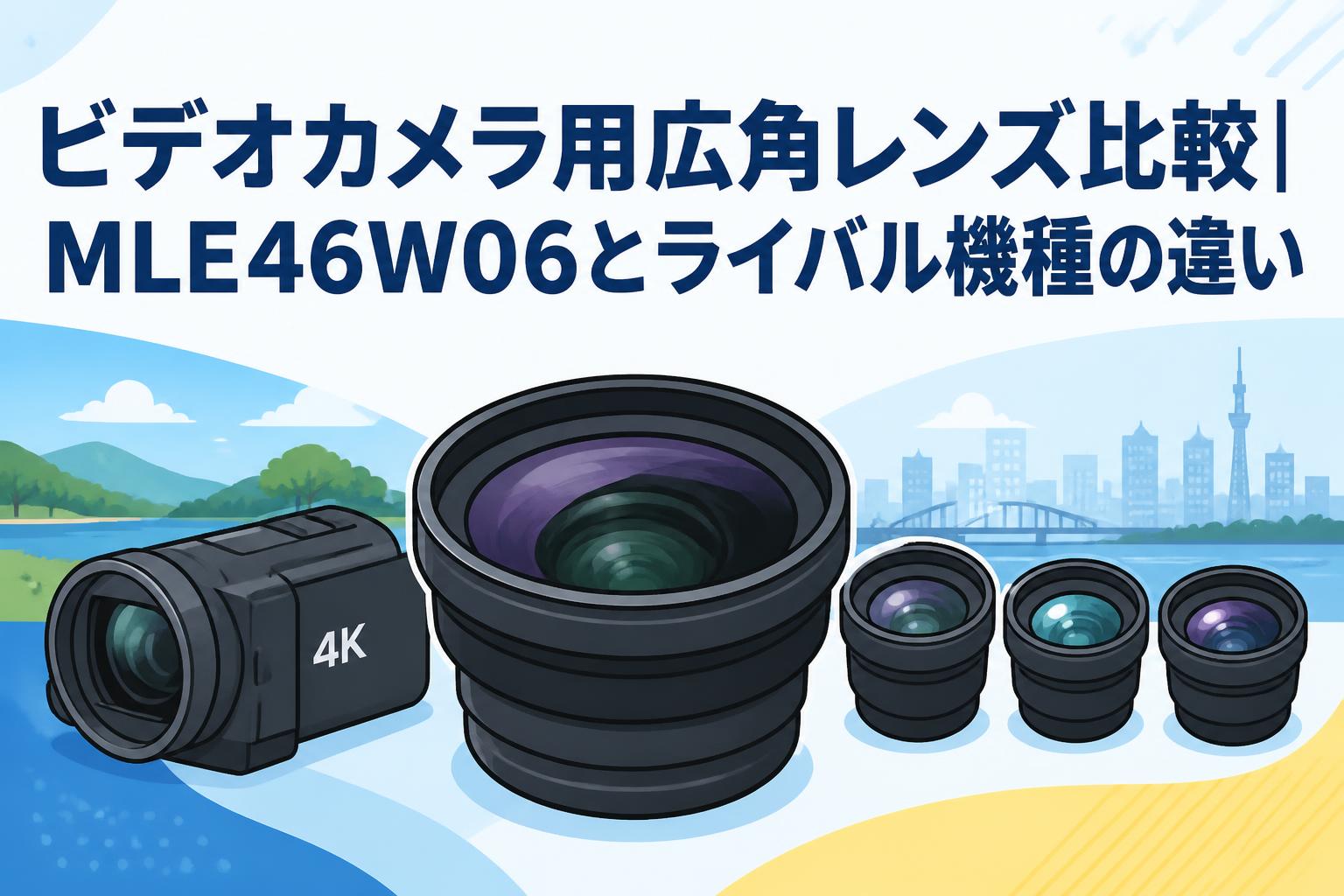 ビデオカメラ用広角レンズ比較｜MLE46W06とライバル機種の違い