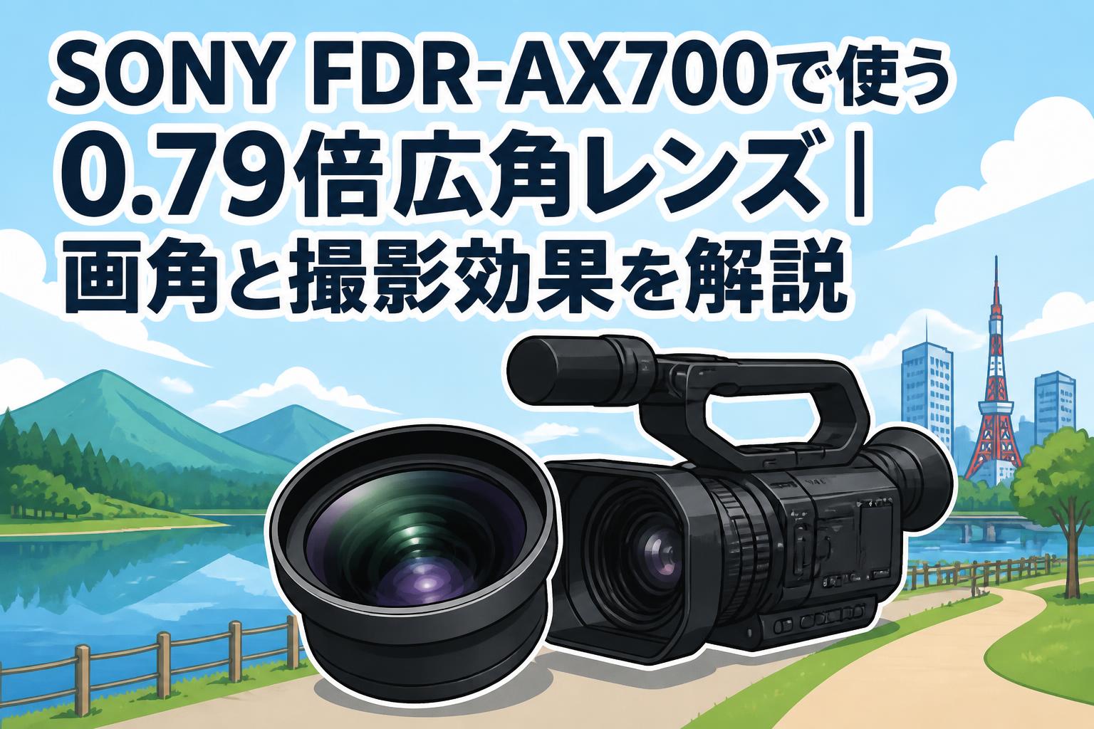 SONY FDR-AX700で使う0.79倍広角レンズ｜画角と撮影効果を解説