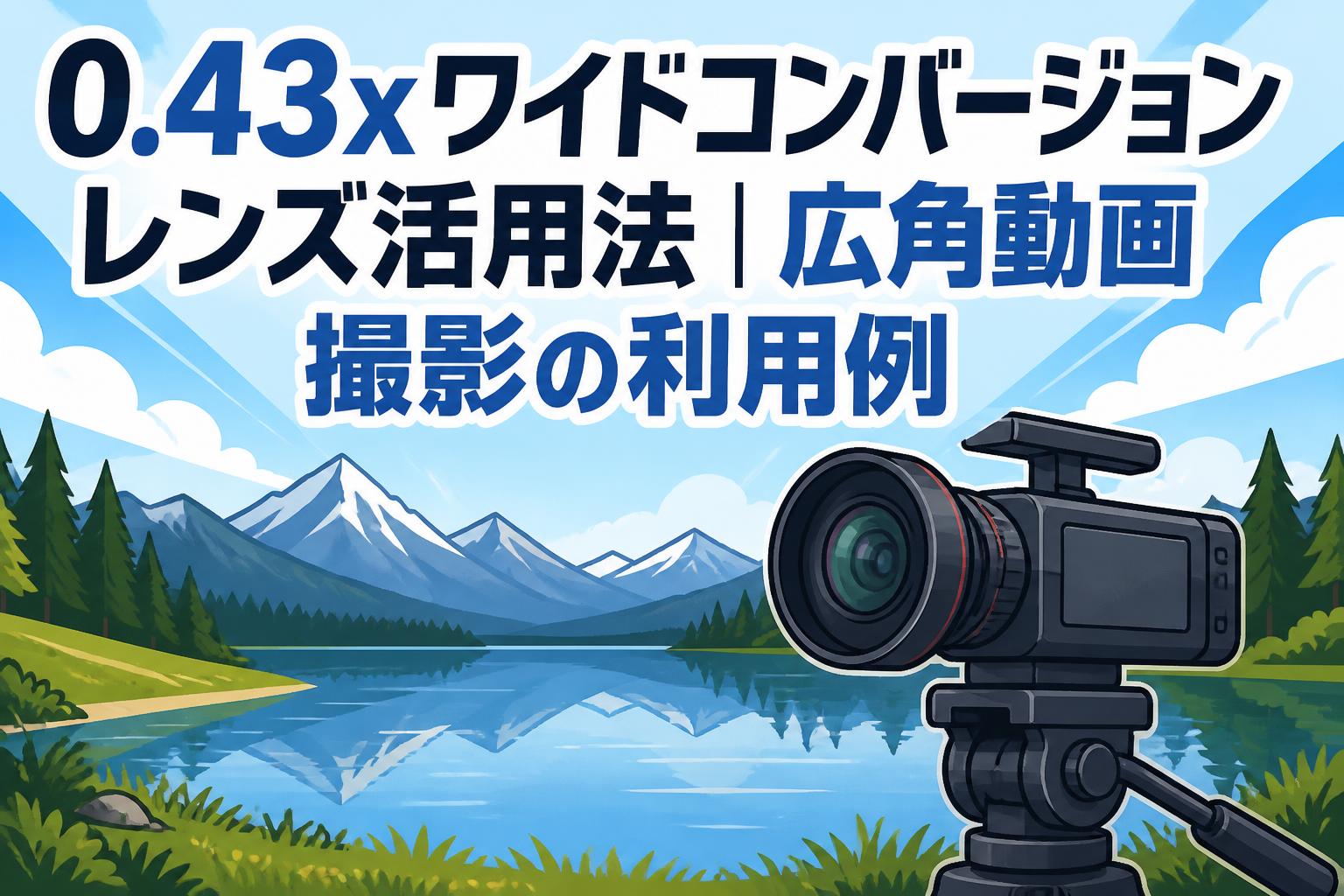 0.43xワイドコンバージョンレンズ活用法｜広角動画撮影の利用例