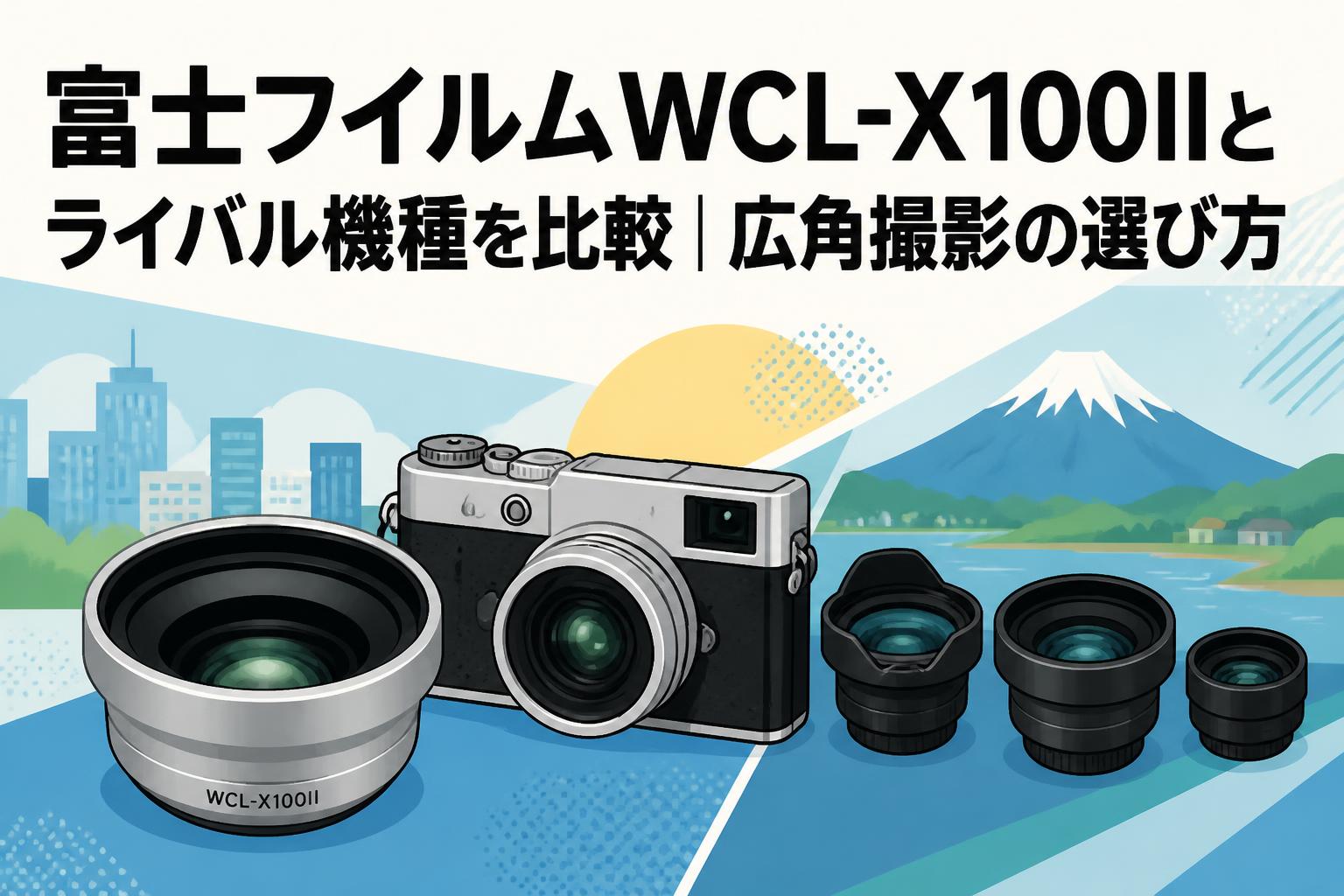 富士フイルムWCL-X100IIとライバル機種を比較｜広角撮影の選び方