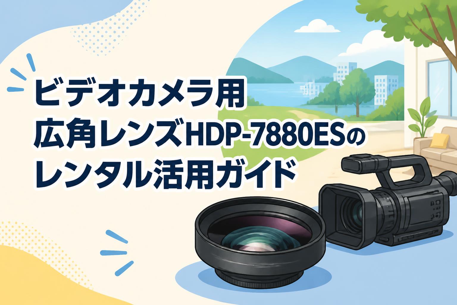 ビデオカメラ用広角レンズHDP-7880ESのレンタル活用ガイド