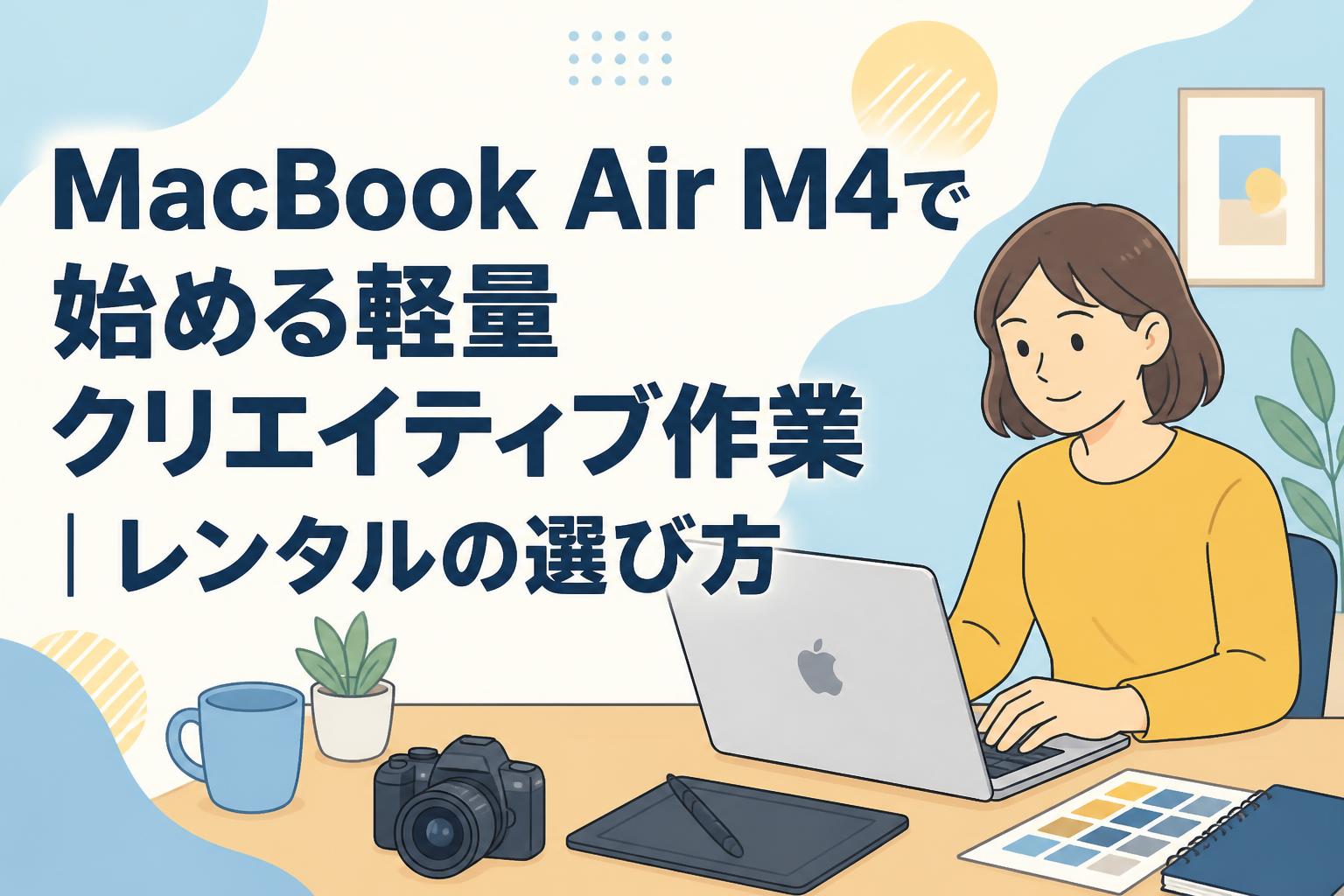 MacBook Air M4で始める軽量クリエイティブ作業｜レンタルの選び方
