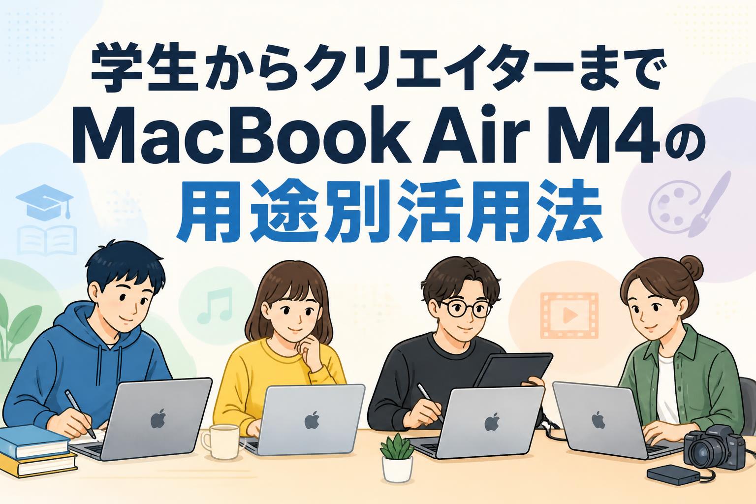 学生からクリエイターまでMacBook Air M4の用途別活用法