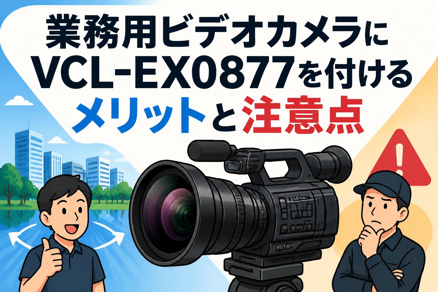 業務用ビデオカメラにVCL-EX0877を付けるメリットと注意点