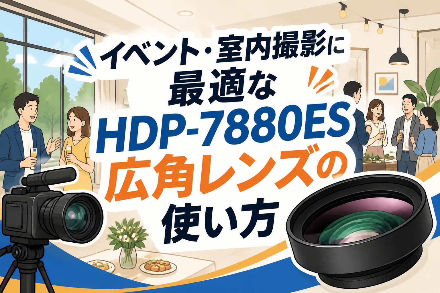 イベント・室内撮影に最適なHDP-7880ES広角レンズの使い方