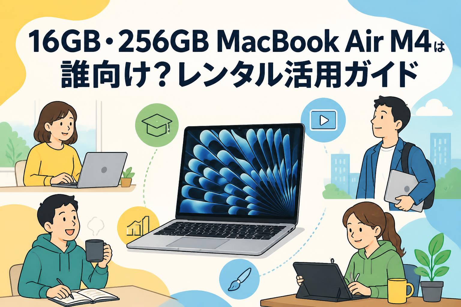 16GB・256GB MacBook Air M4は誰向け？レンタル活用ガイド