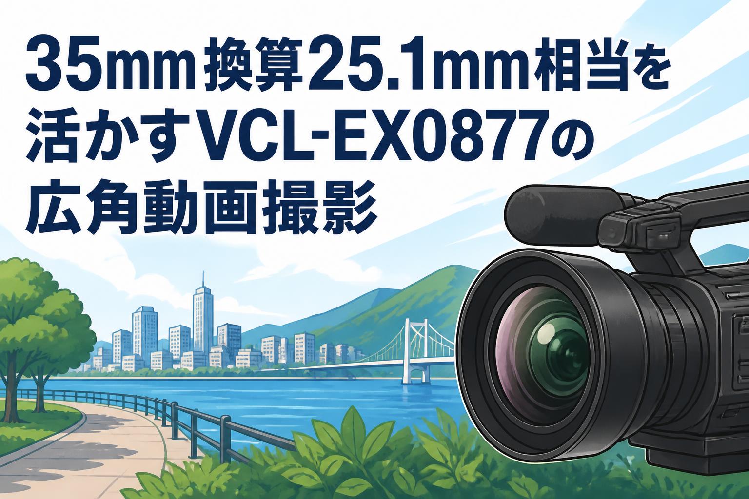 35mm換算25.1mm相当を活かすVCL-EX0877の広角動画撮影
