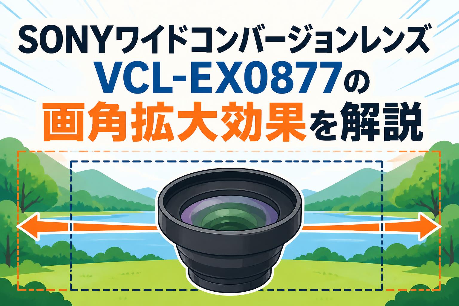 SONYワイドコンバージョンレンズVCL-EX0877の画角拡大効果を解説