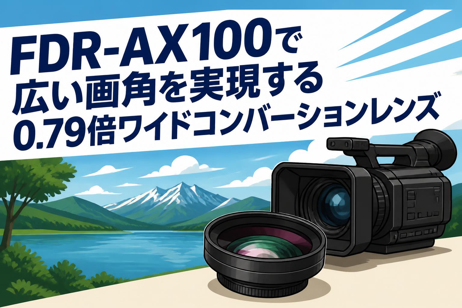 FDR-AX100で広い画角を実現する0.79倍ワイドコンバーションレンズ