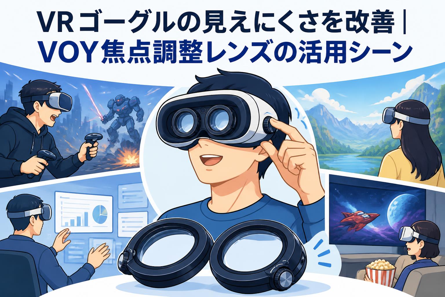 VRゴーグルの見えにくさを改善｜VOY焦点調整レンズの活用シーン