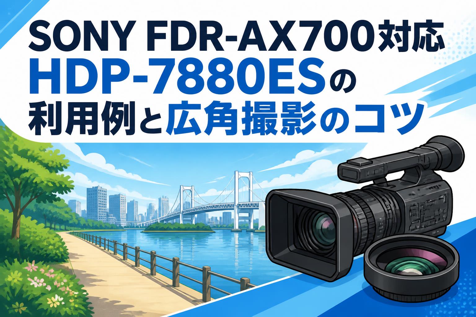 SONY FDR-AX700対応HDP-7880ESの利用例と広角撮影のコツ