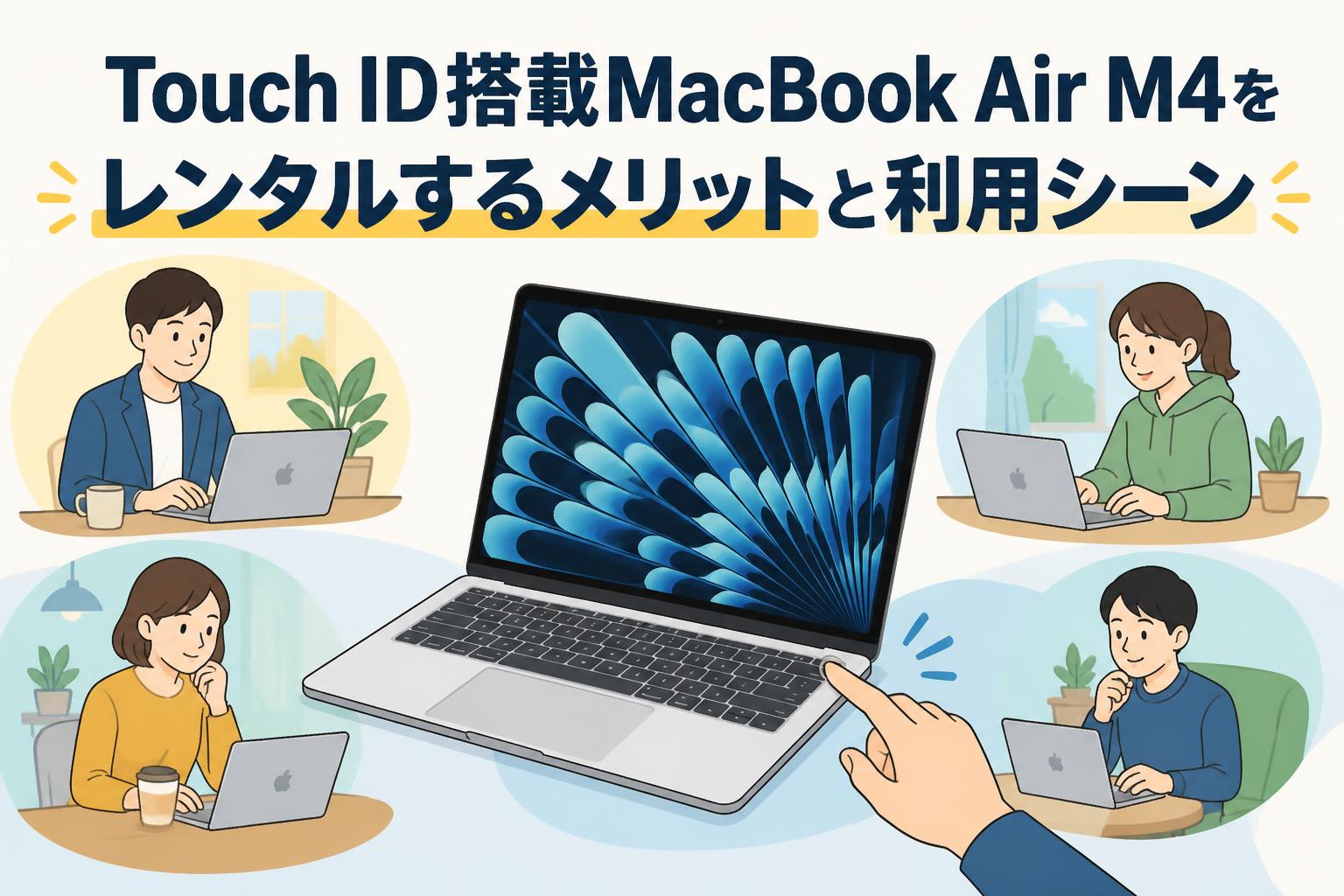 Touch ID搭載MacBook Air M4をレンタルするメリットと利用シーン