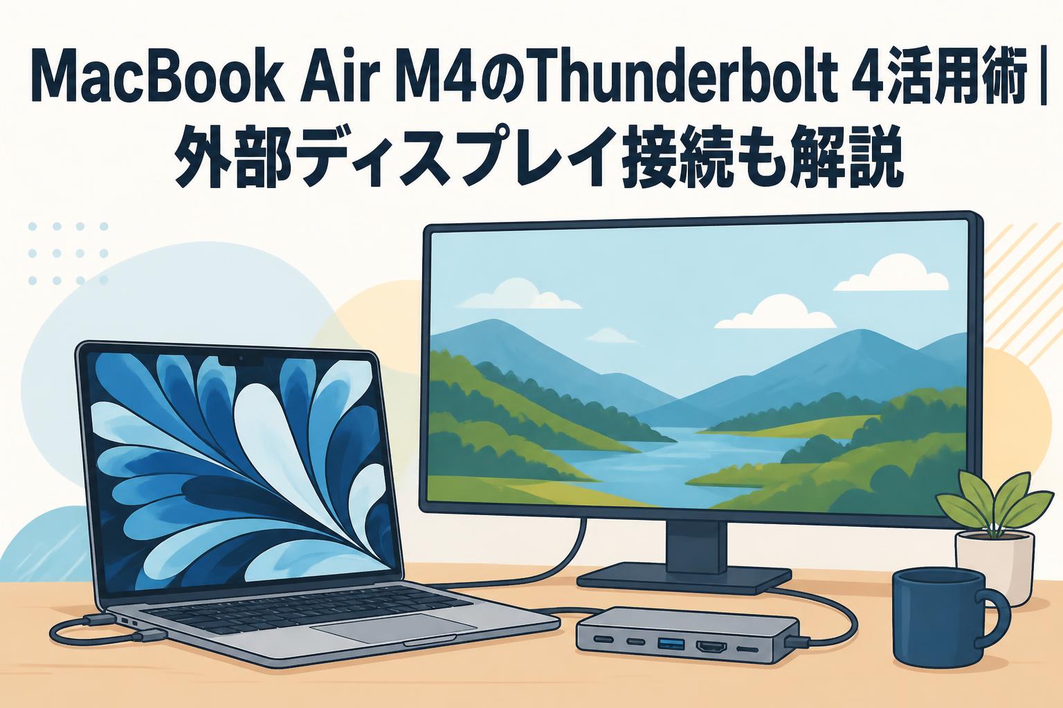 MacBook Air M4のThunderbolt 4活用術｜外部ディスプレイ接続も解説