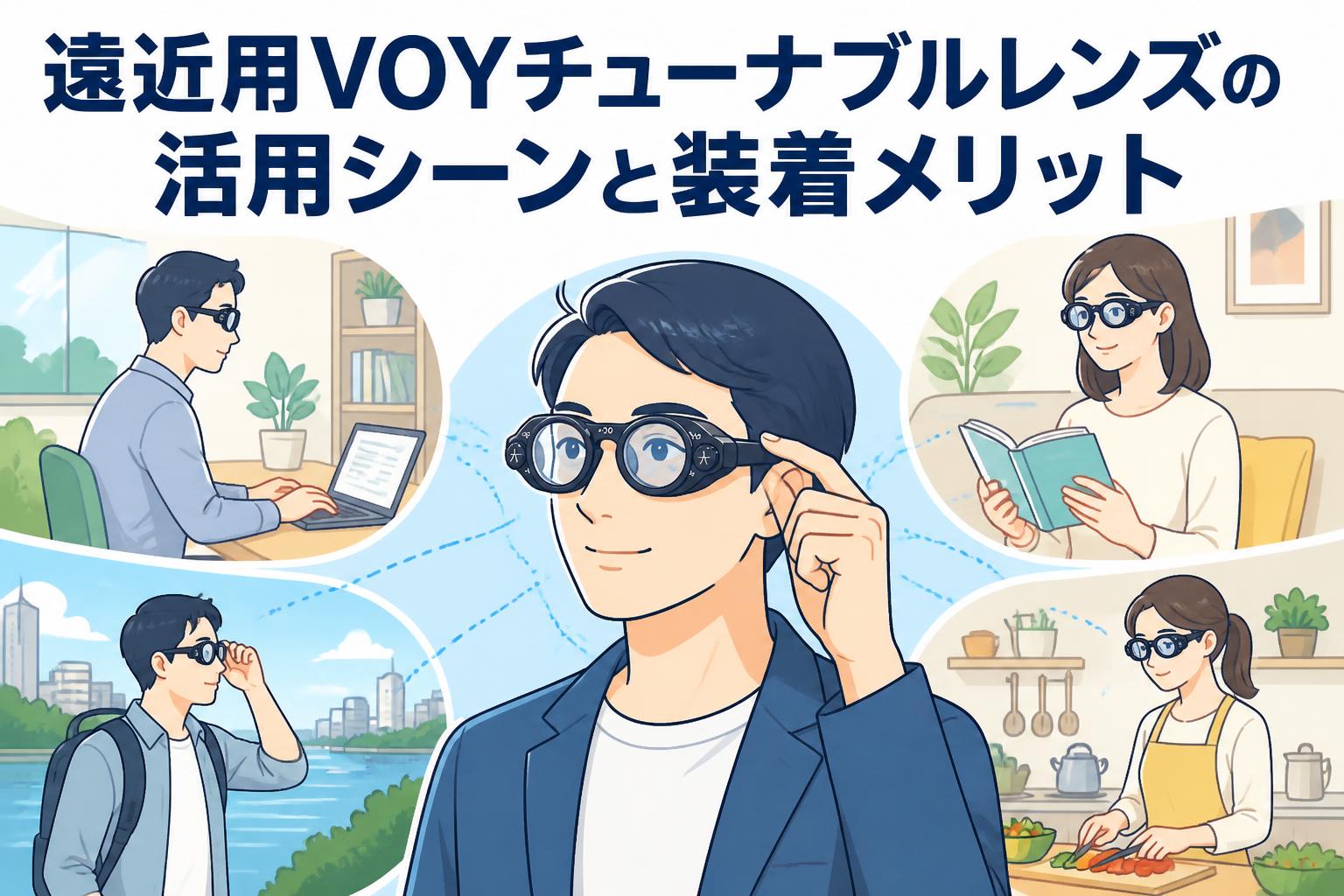 遠近用VOYチューナブルレンズの活用シーンと装着メリット